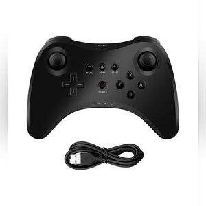 Wireless Pro Controller for Nintendo Wii U Gamepad Dual Analog, Black